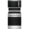 Whirlpool 2-Piece Package 30 Inch Freestanding Gas Smart Range and WMMS3130RS 1.7 cu. ft. Over-the-Range Microwave Oven - WFGS7530RZ