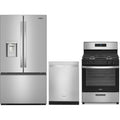 Whirlpool 3-Piece Package 36 Inch Freestanding French Door Refrigerator and 30 Inch Freestanding Gas Range and 24 Inch Fully Integrated Dishwasher - WRFF3536SZ&nbsp;