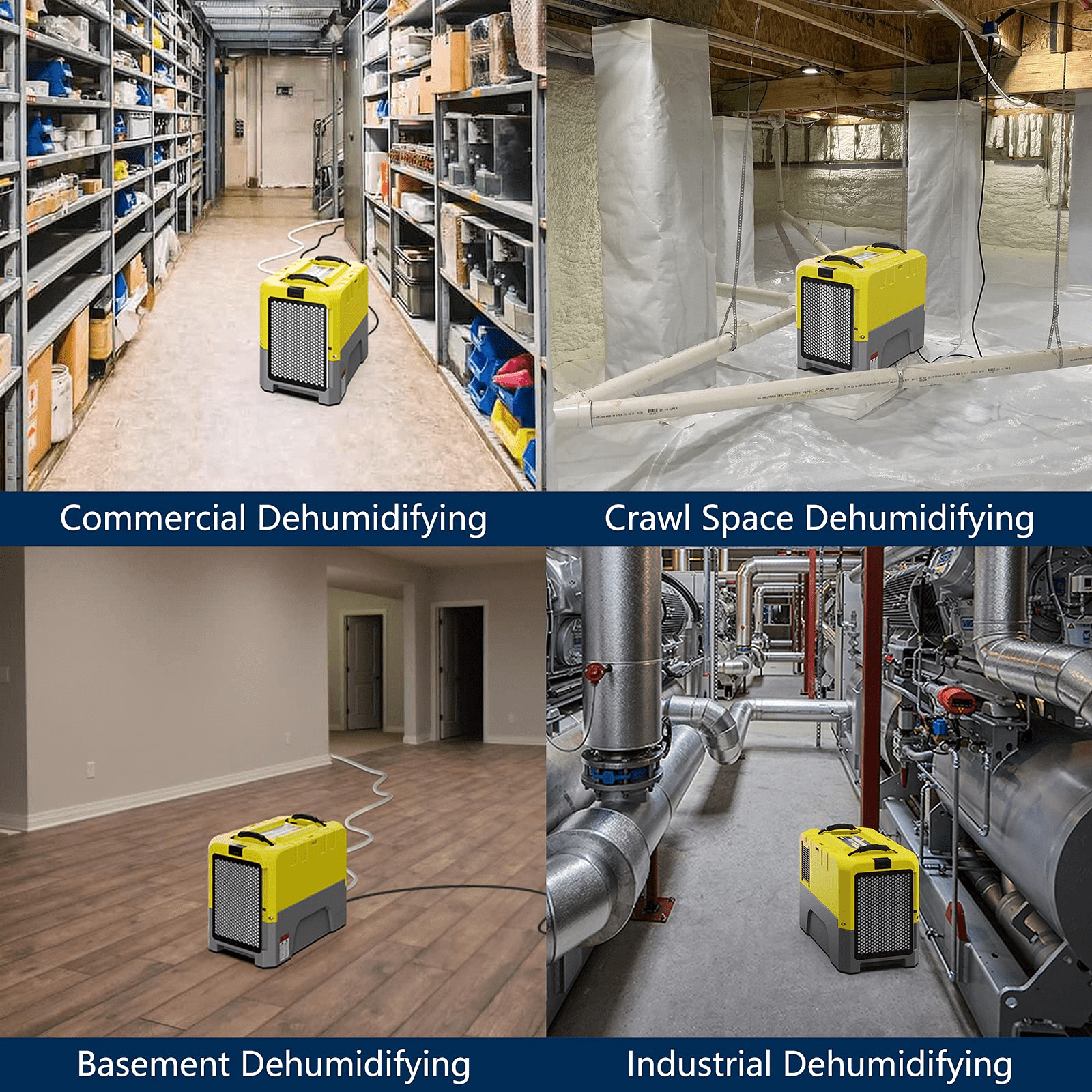 ALORAIR® Storm LGR Extreme 85 Pint Commercial Restoration Dehumidifiers Pack of 4 - 4*Strom LGR Extreme in Yellow