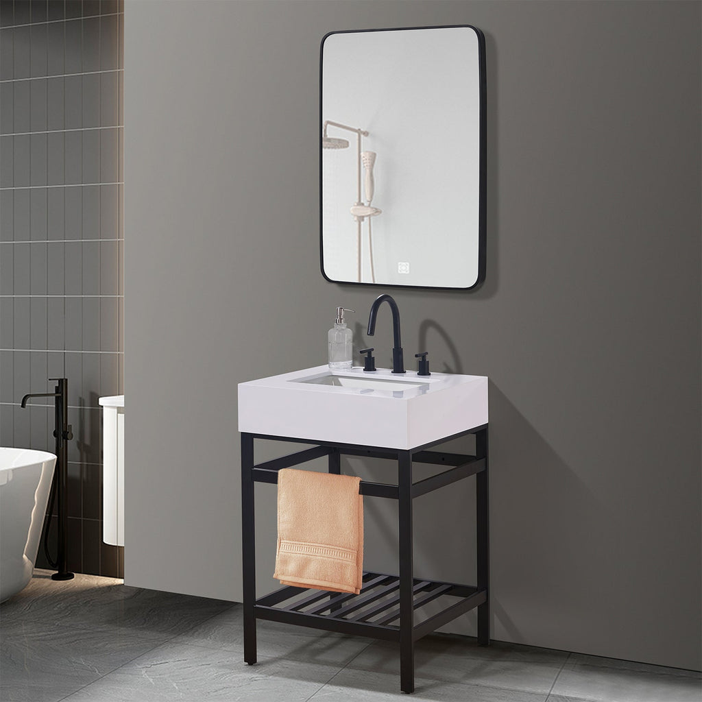 Altair Designs 24" single vanity with top - 70024-SWAP-MB-NM