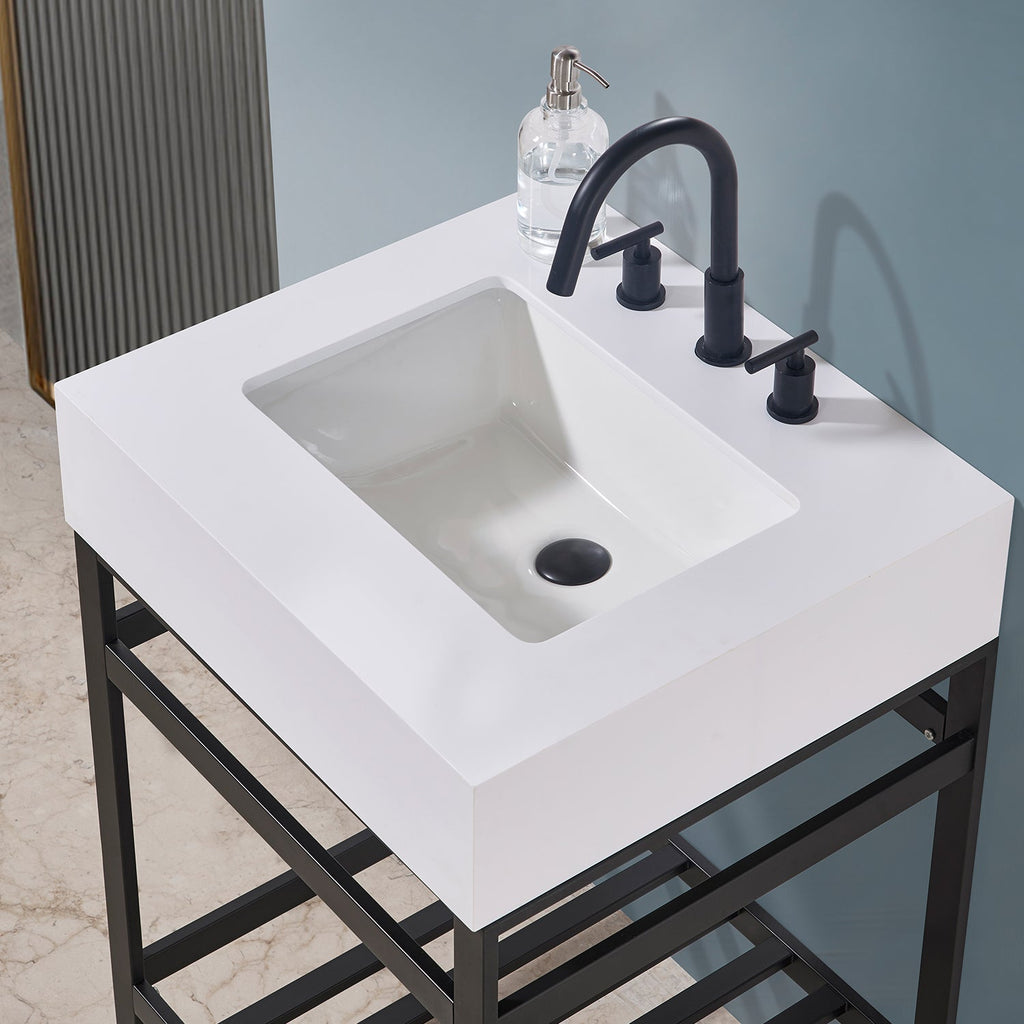 Altair Designs 24" single vanity with top - 70024-SWAP-MB-NM