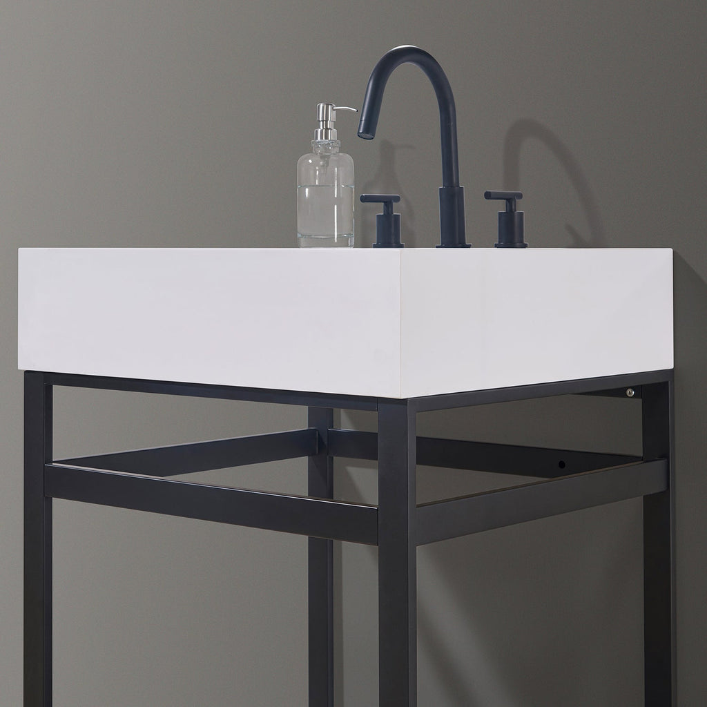 Altair Designs 24" single vanity with top - 70024-SWAP-MB-NM