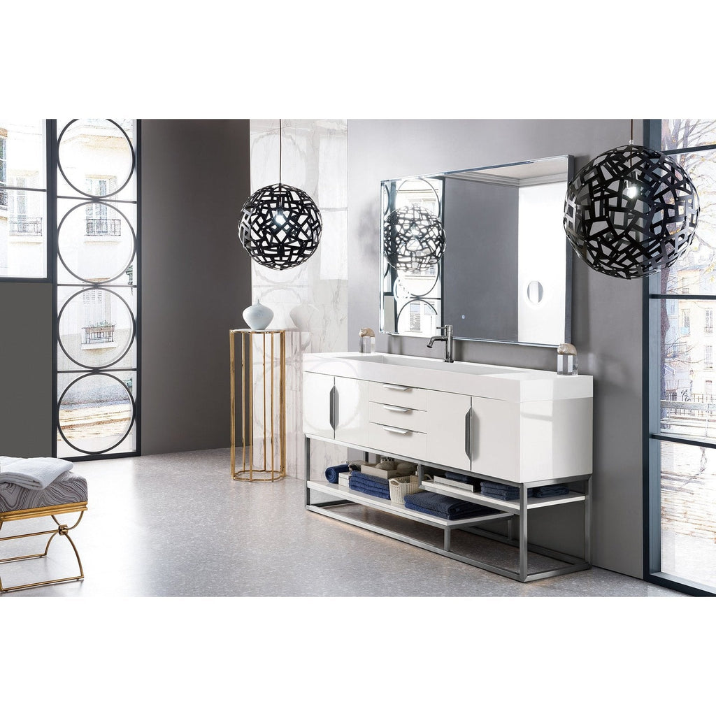 James Martin Vanities Columbia 72" Single Vanity - 388-V72S-AGR-MB-DGG