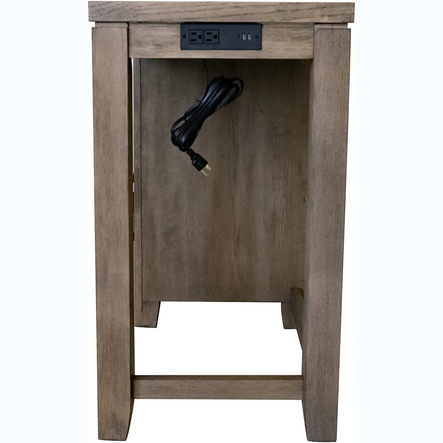 Sunset Trading Saunders 71" Narrow Bar Console Sofa Table with Charging Station - ED-D18620TCB