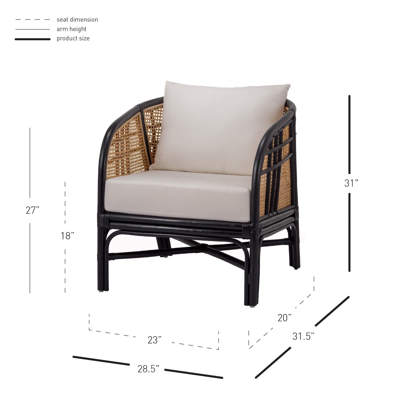 New Pacific Direct Ferrara Rattan Accent Chair -  7400030