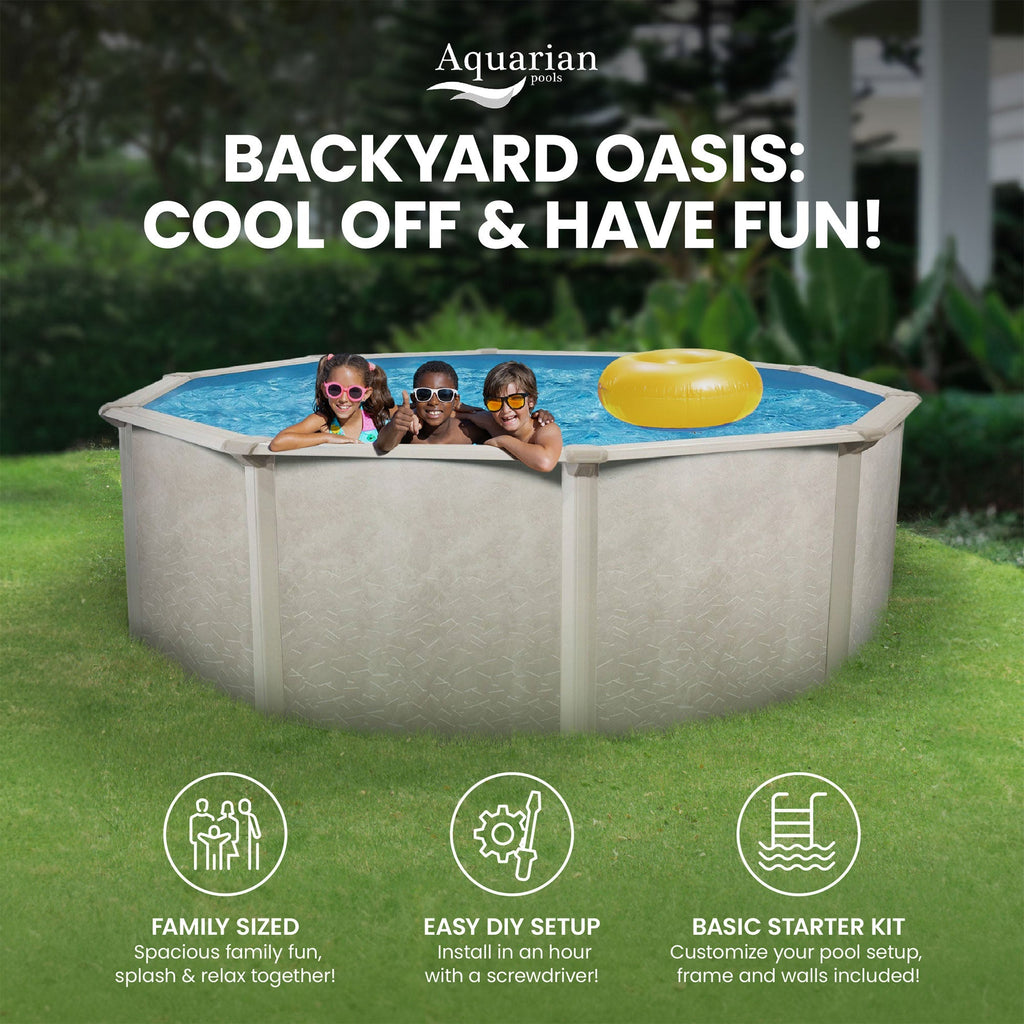 Aquarian Phoenix 18'x52" Round Steel Frame Above Ground Swimming Pool w/o Liner - 97217