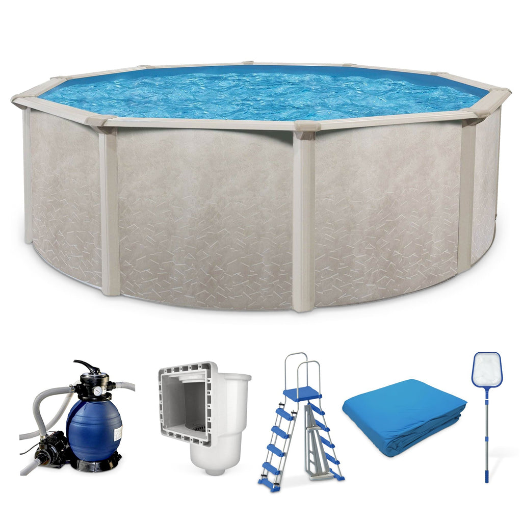 Aquarian Phoenix 18' x 52" Above Ground Swimming Pool w/Pump, Ladder & Hardware - 75182