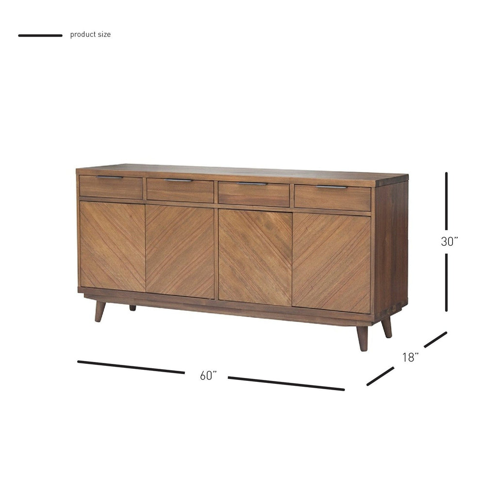 New Pacific Direct Piero Chevron Buffet 4 Drawers + 4 Doors -  7800048
