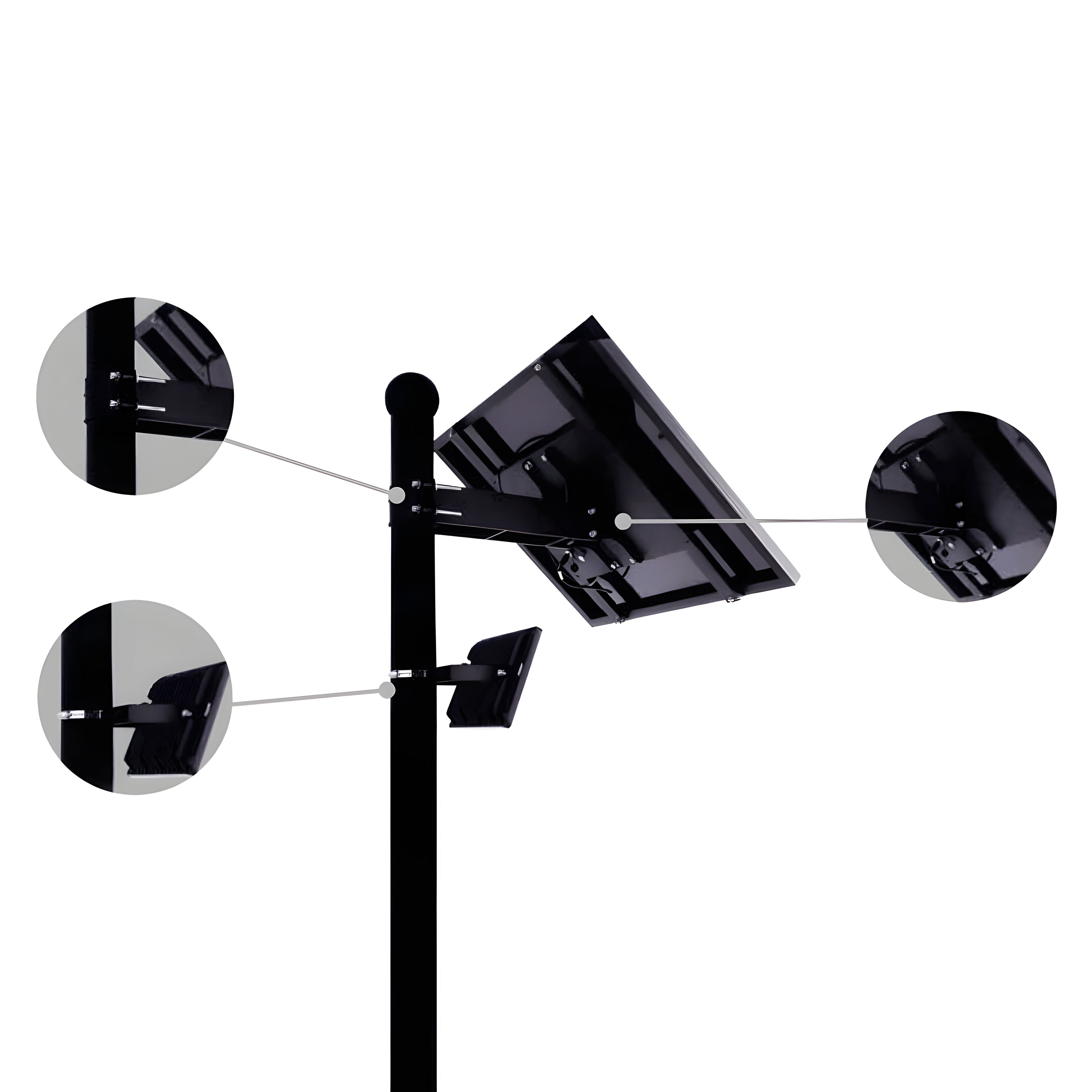 AVS Energy Solar LED Flood Light 15 Watt 2100 Lumens 5000K - AVS-BLK-15W