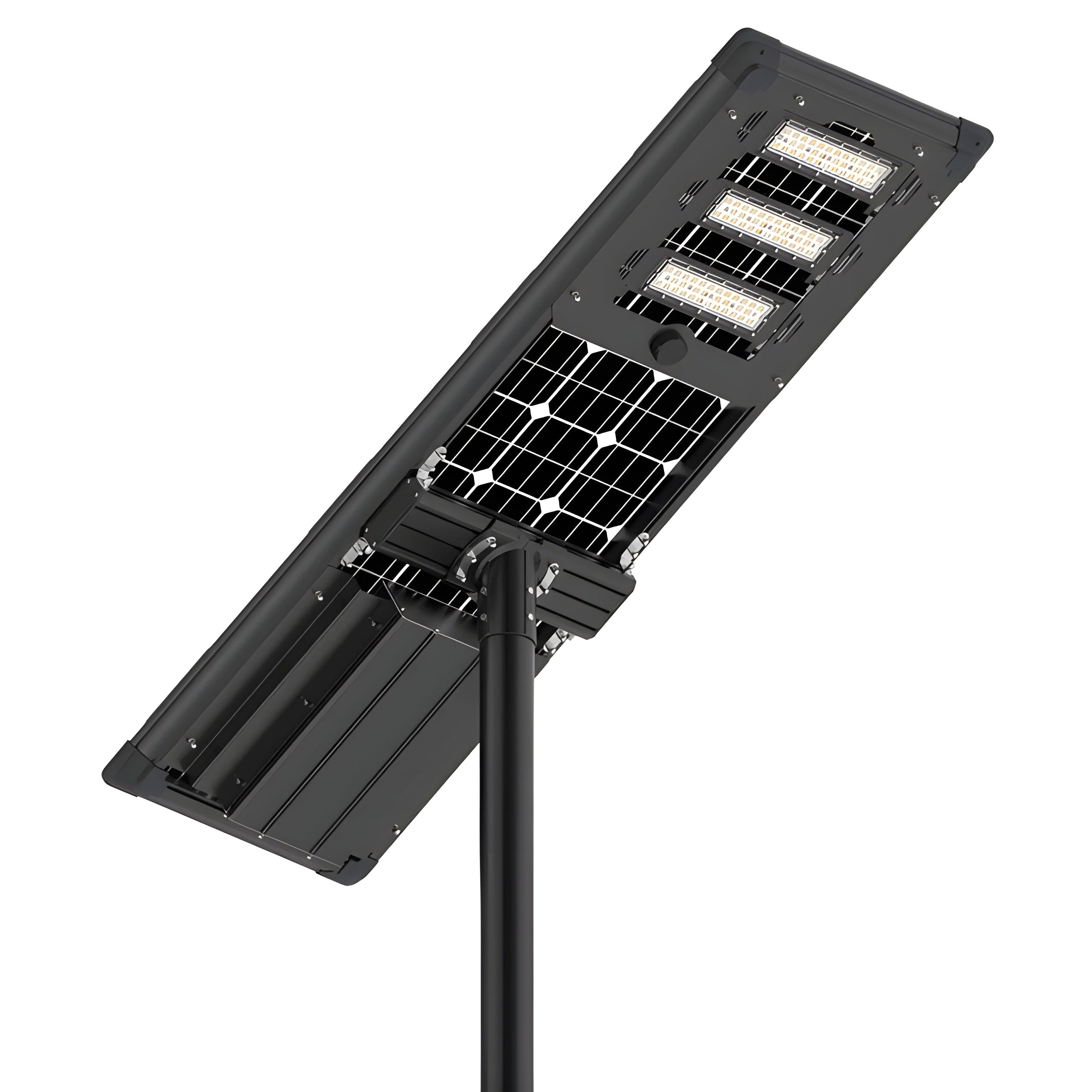 AVS Energy Solar LED Street Light 80 Watt 14400 Lumens 5000K Parking Lot Light Solar All in One Street Light - AVS-BF02-80W
