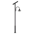 AVS Energy Solar Street Pole Light 40 Watt 6000 Lumens 5000K Black Housing Pathway Lighting Garden Light Solar Post Top CAPE Light - AVS-CAPE-40W