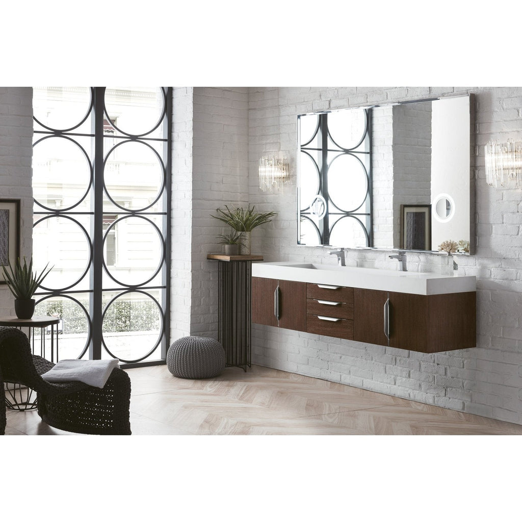 James Martin Vanities Mercer Island 72" Double Vanity - 389-V72D-AGR-G-DGG