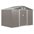 Outsunny 9' x 6.5' x 6.5' Outdoor Backyard Garden Tool Shed - 845-031GY