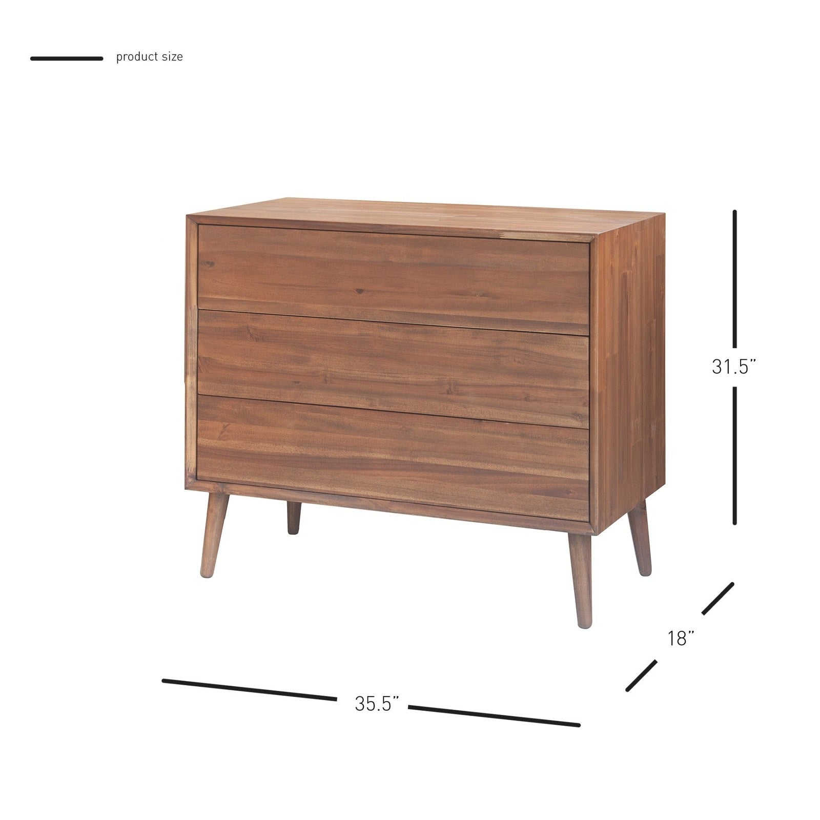 New Pacific Direct Henley Chest 3 Drawers  - 8000067