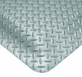 Wearwell Diamond-Plate SpongeCote UltraSoft Mat, 3' Width x 20' Length x 15/16" Thickness, Gray - 414.1516x3x20GY