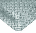 Wearwell Diamond-Plate SpongeCote UltraSoft Mat, 3' Width x 10' Length x 15/16" Thickness, Gray - 414.1516x3x10GY