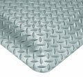 Wearwell Diamond-Plate SpongeCote UltraSoft Mat, 3' Width x 75' Length x 15/16" Thickness, Gray - 414.1516x3x75GY