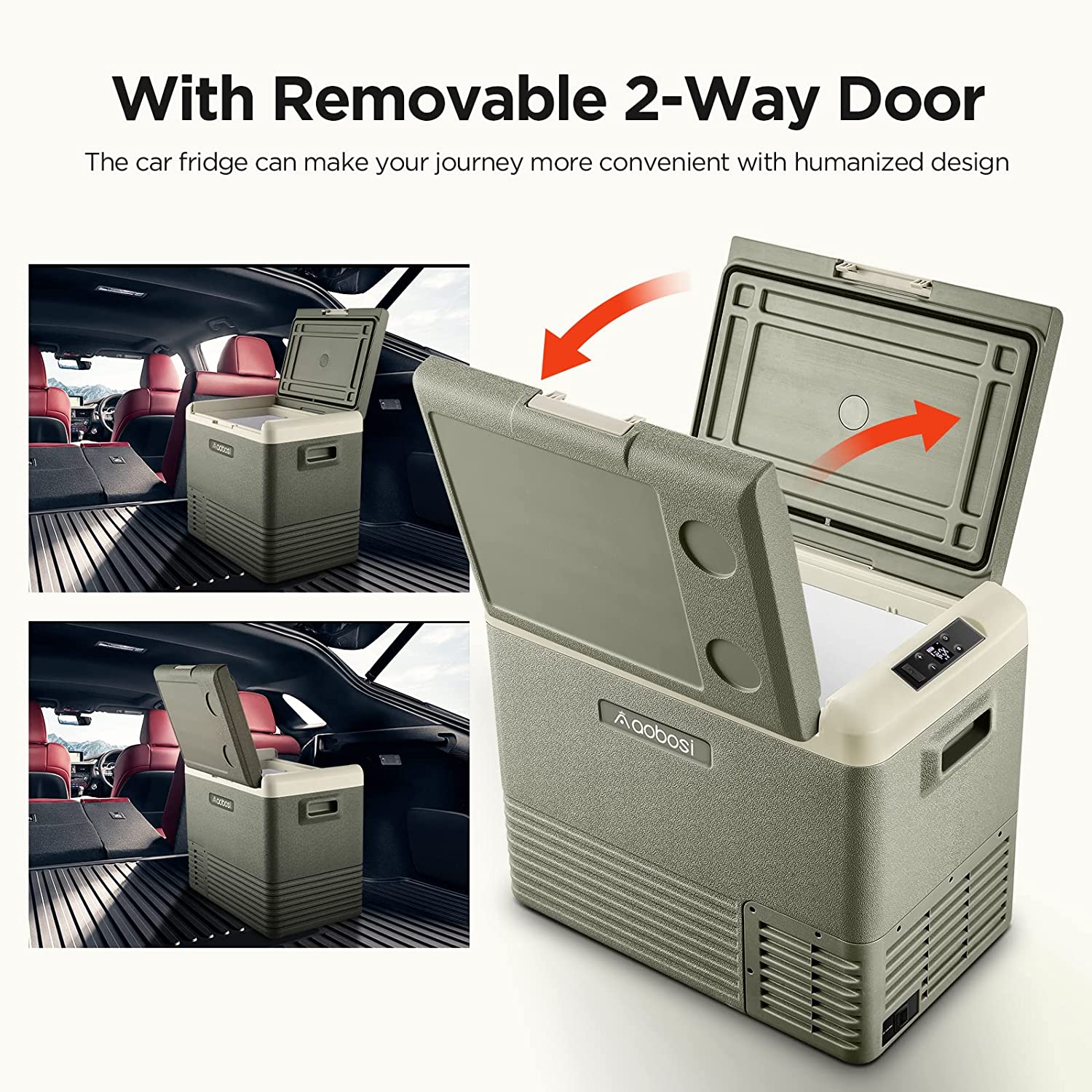 AOBOSI ‎12 Volt Car Fridge 53Qt/50L Green - CL50-GN-WIFI