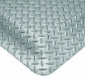 Wearwell Diamond-Plate SpongeCote UltraSoft Mat, 4' Width x 75' Length x 15/16" Thickness, Gray - 414.1516x4x75GY