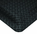 Wearwell Diamond-Plate SpongeCote UltraSoft Mat, 3' Width x 75' Length x 15/16" Thickness, Black - 414.1516x3x75BK