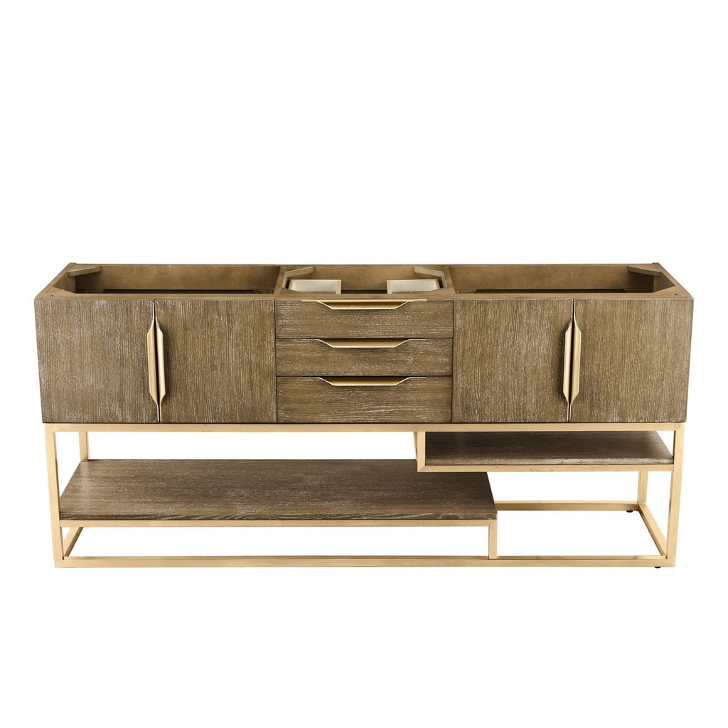 James Martin Vanities Columbia 72" Double Vanity - 388-V72D-AGR-MB-DGG