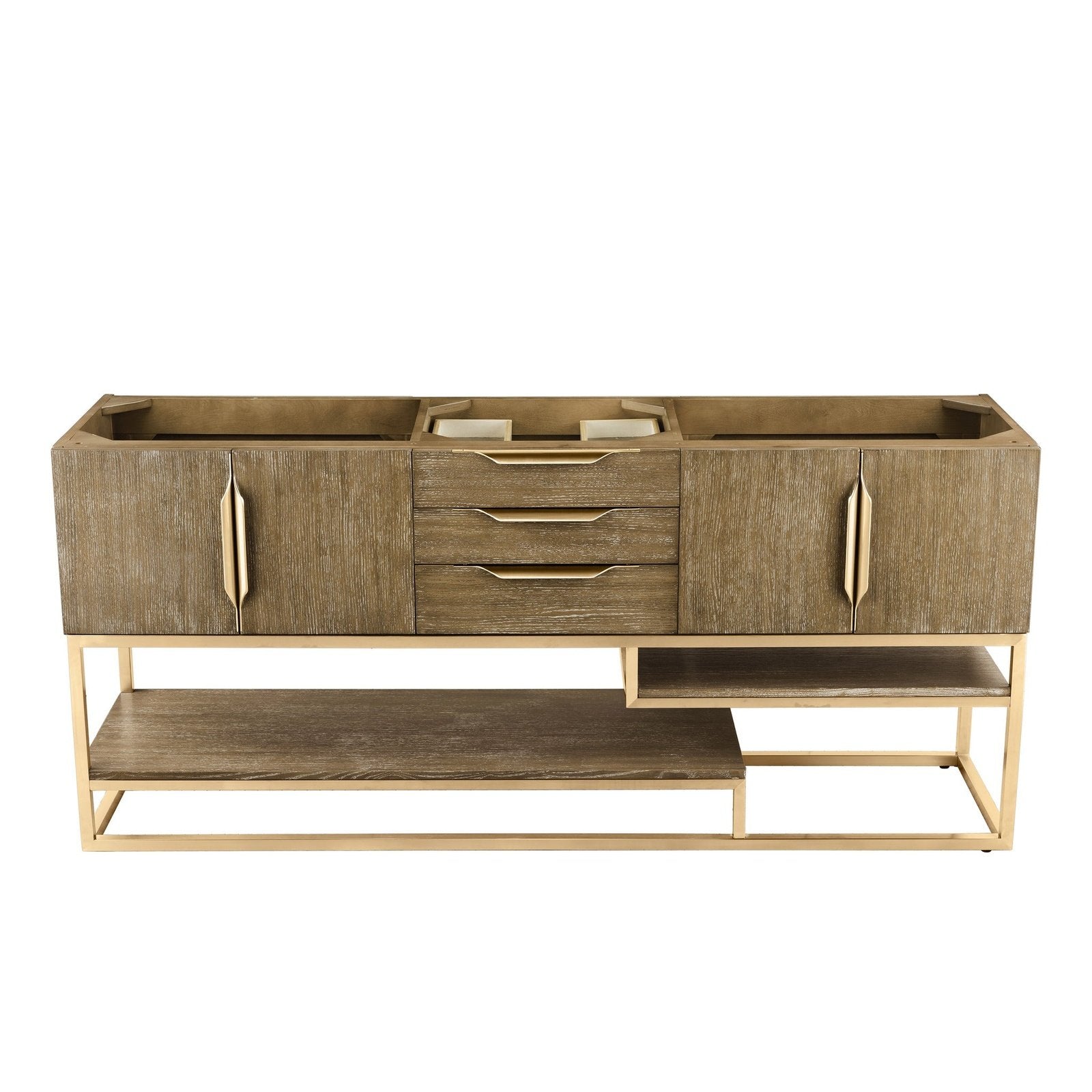 James Martin Vanities Columbia 72" Double Vanity - 388-V72D-AGR-MB-DGG