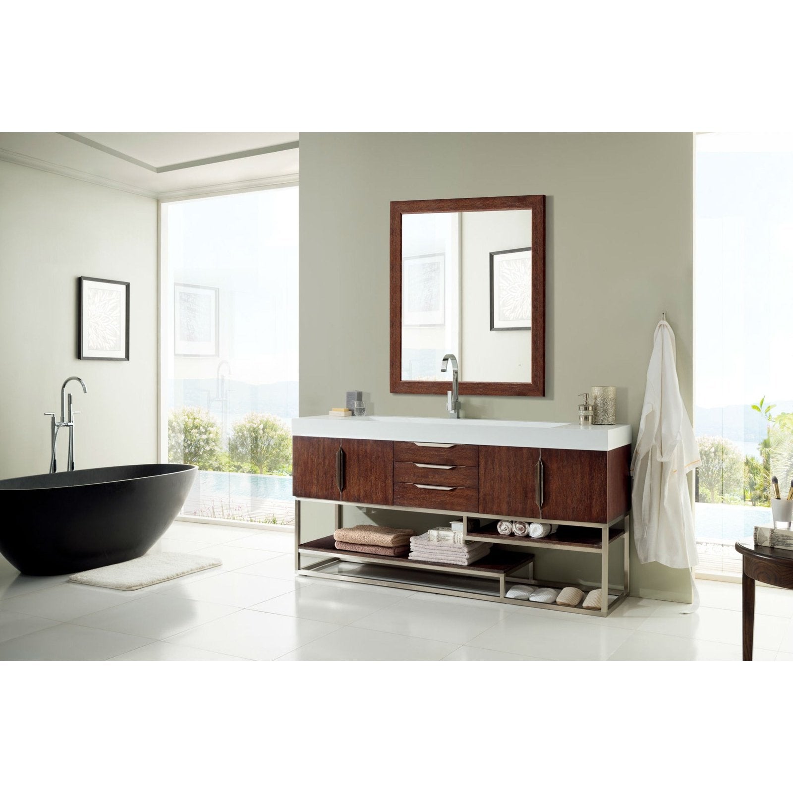 James Martin Vanities Columbia 72" Single Vanity - 388-V72S-AGR-MB-DGG