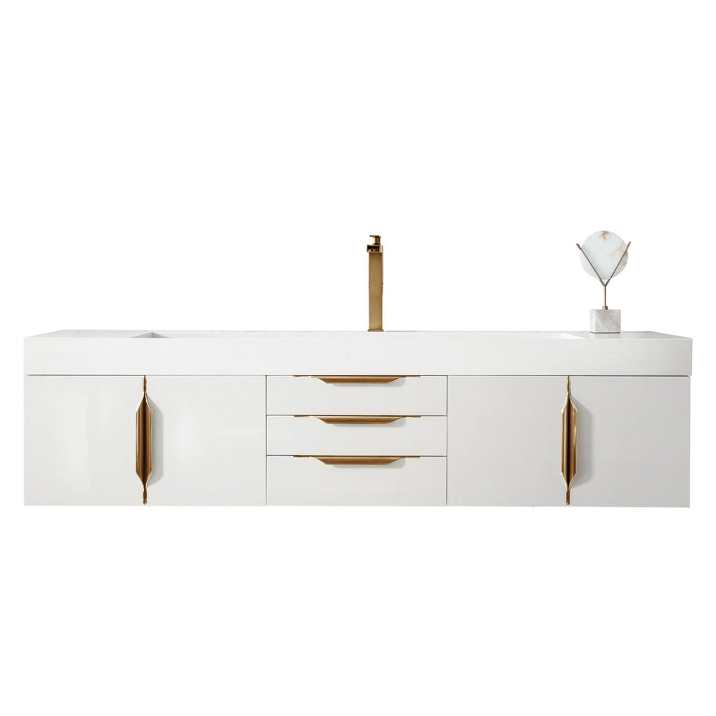 James Martin Vanities Mercer Island 72" Single Vanity - 389-V72S-AGR-G-DGG