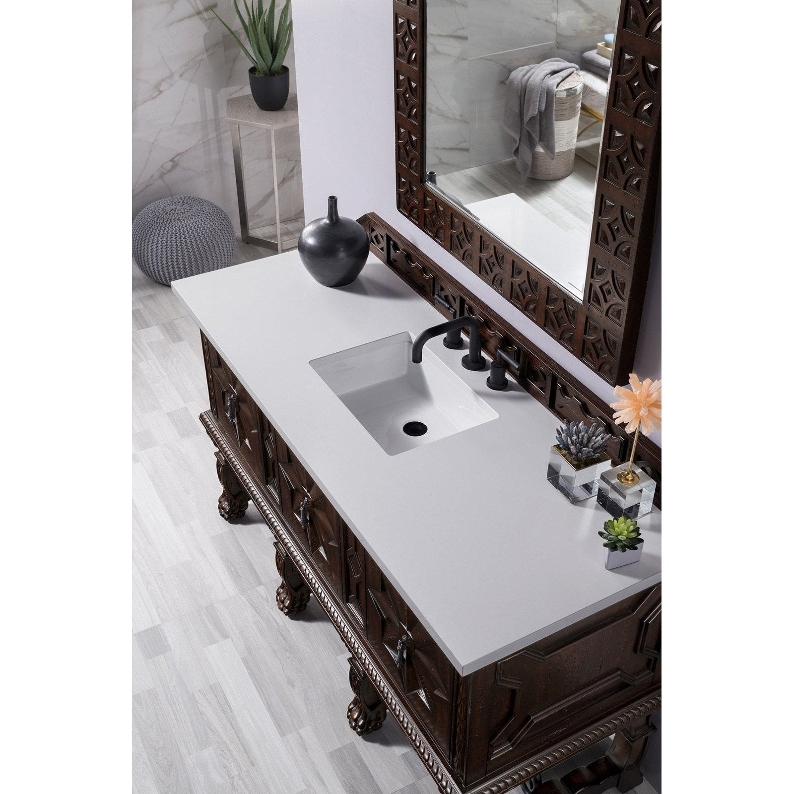 James Martin Vanities Balmoral 60" Single Vanity Cabinet - 150-V60S-ANW-3AF