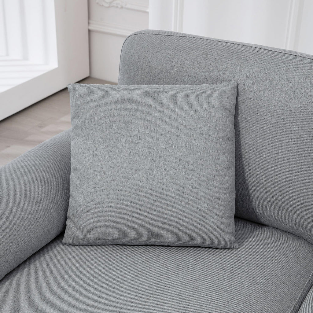 HomCom Reversible L-Shaped Sleeper Sectional Sofa, Gray - B0CVX1N2B8