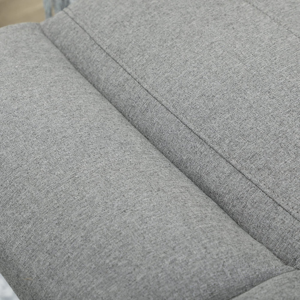 HomCom 2 Seater Recliner Sofa with Manual Pull Tab, Fabric Reclining Sofa, RV Couch, Home - B08TT573TL-1