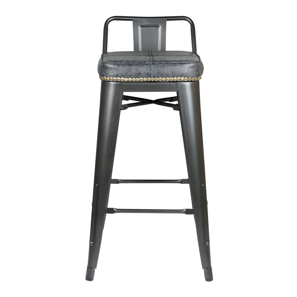 New Pacific Direct Metropolis PU Leather Low Back Counter Stool, (Set of 4) -  9300032-240
