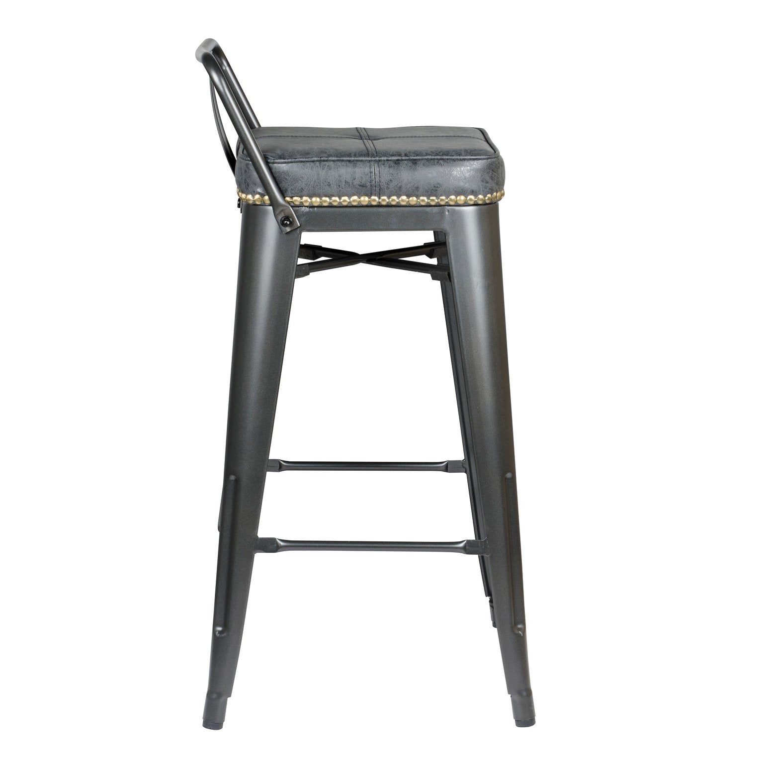 New Pacific Direct Metropolis PU Leather Low Back Counter Stool, (Set of 4) -  9300032-240