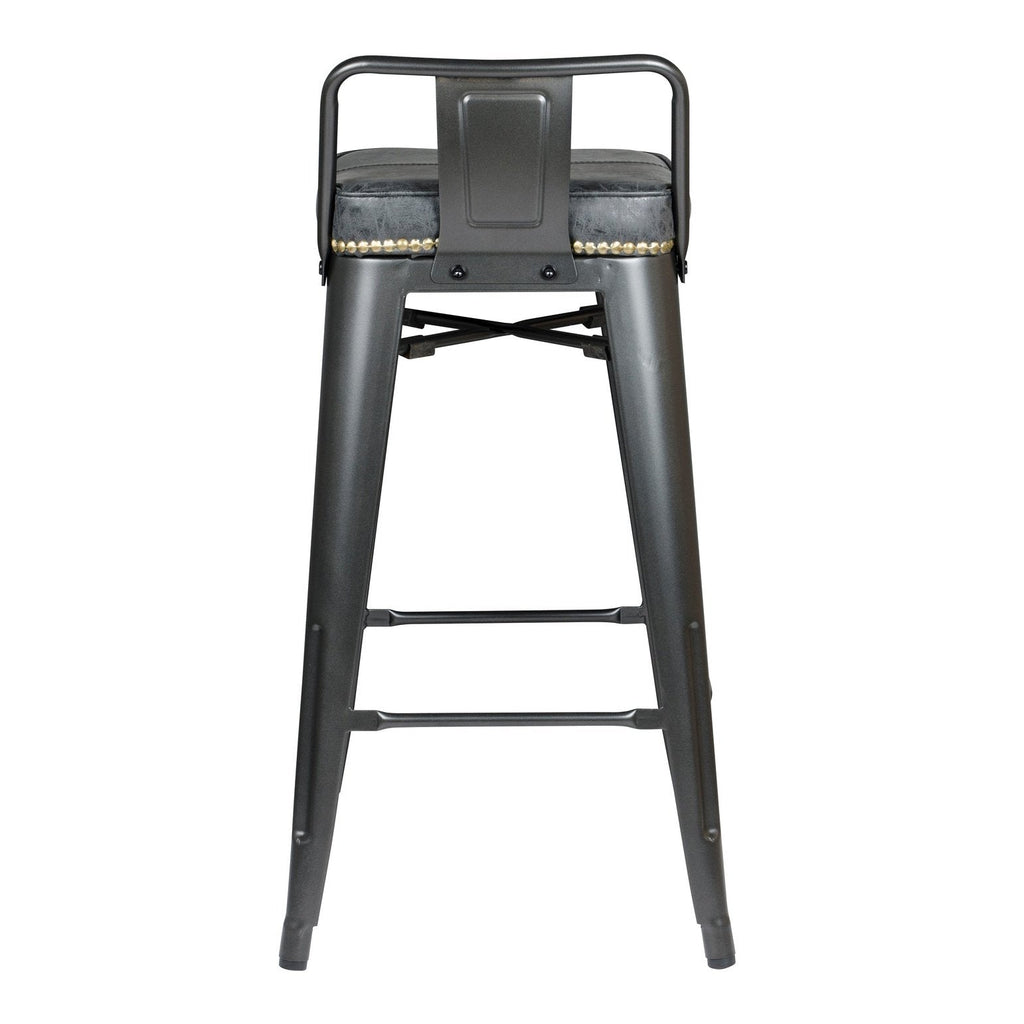 New Pacific Direct Metropolis PU Leather Low Back Counter Stool, (Set of 4) -  9300032-240