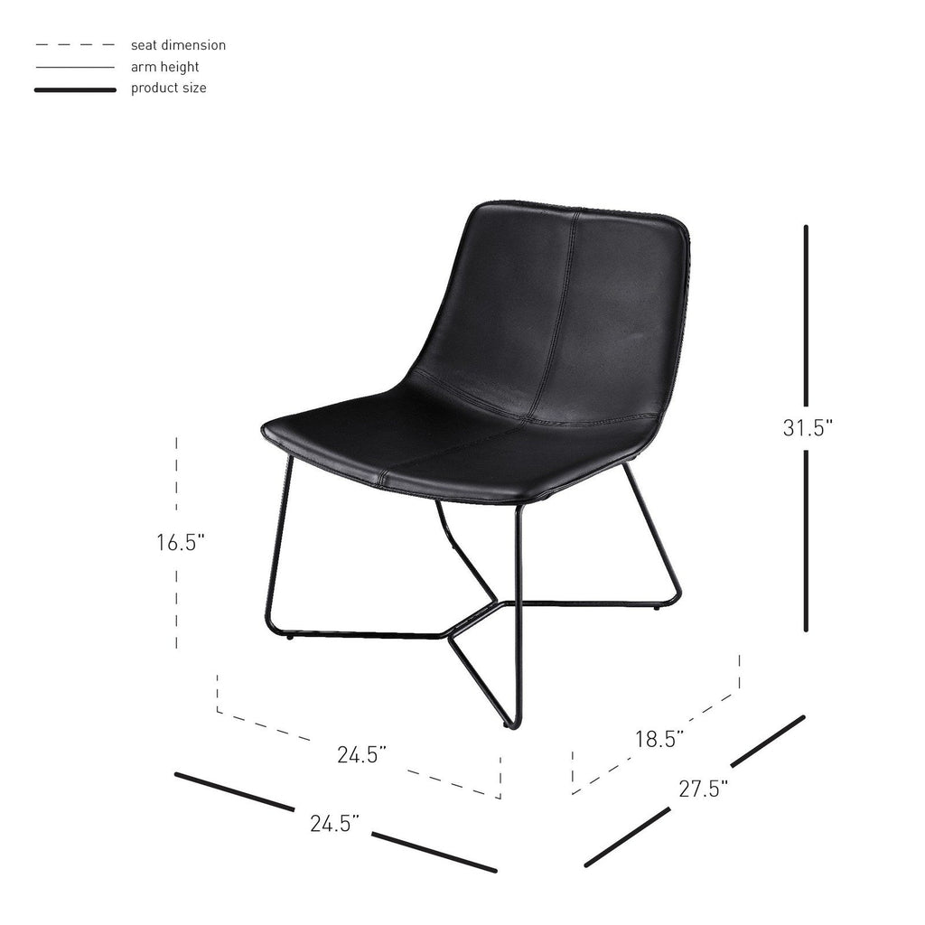 New Pacific Direct Zuma PU Leather Accent Chair  - 9300077-534