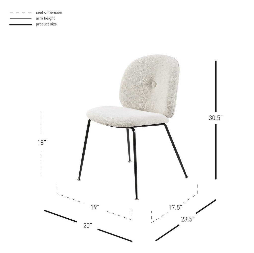 New Pacific Direct Nisha Fabric Dining Side Chair, (Set of 2) 9300144-589 - 9300144-589