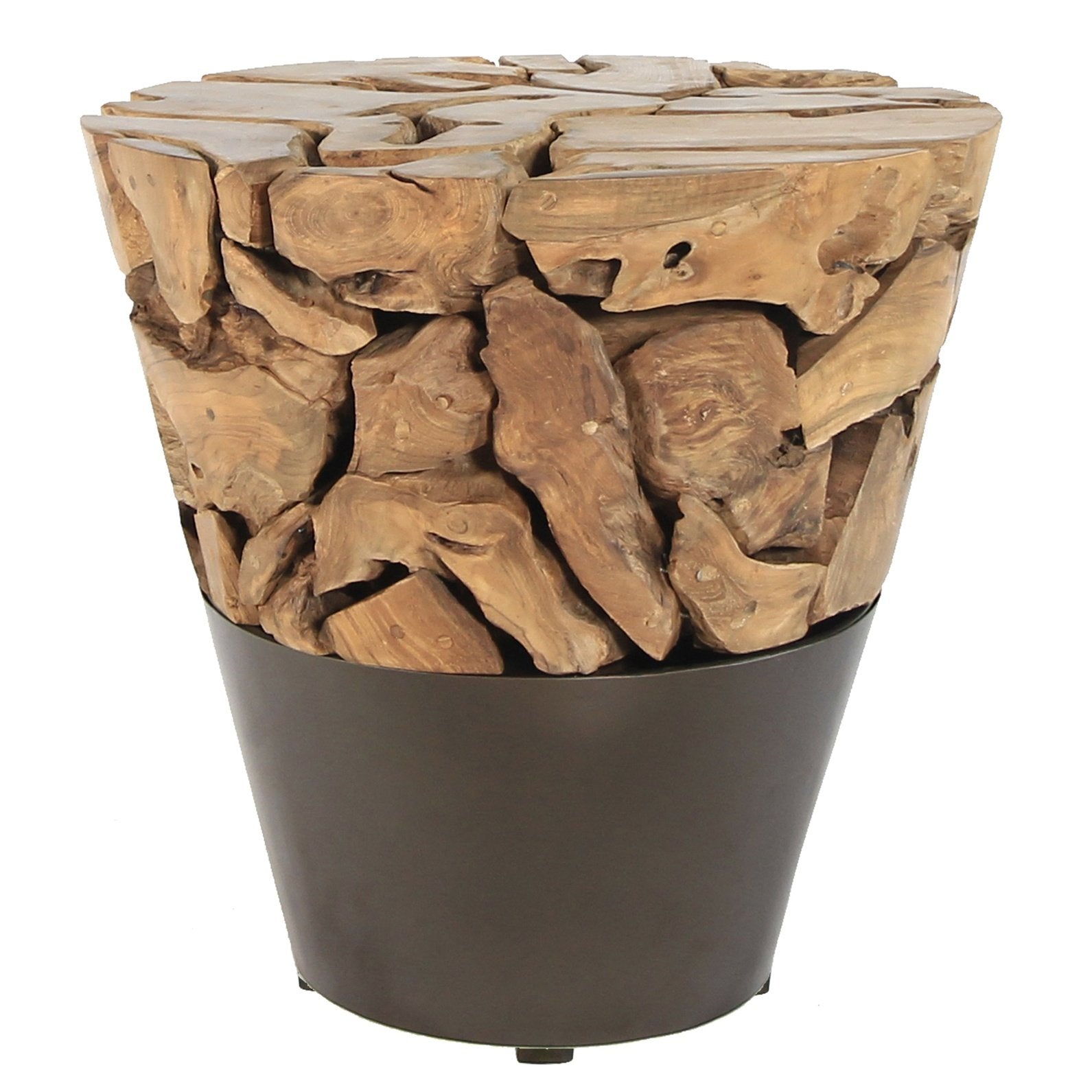New Pacific Direct Bruno Recycled Teak Root Side/ End Table 9600036 - 9600036