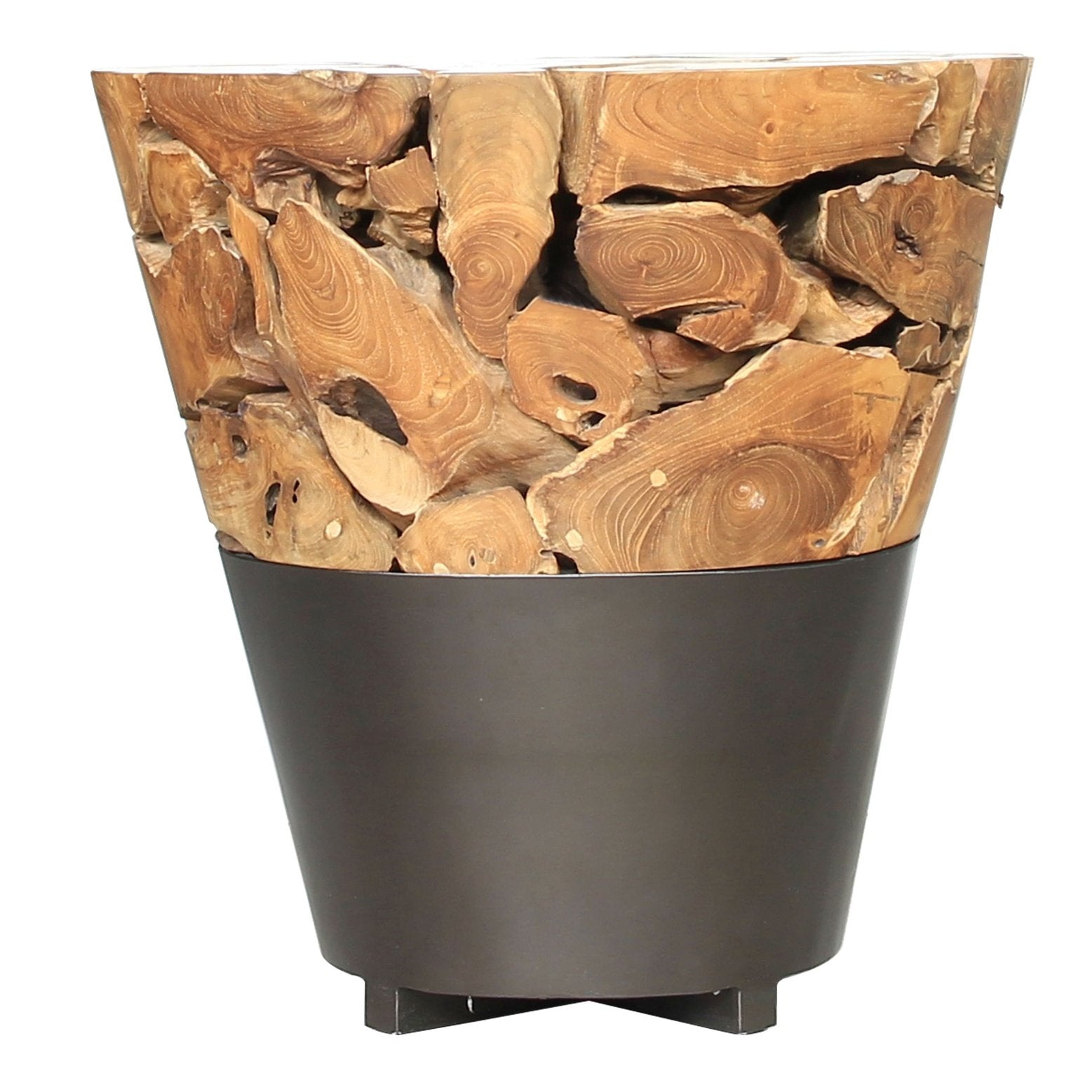 New Pacific Direct Bruno Recycled Teak Root Side/ End Table 9600036 - 9600036