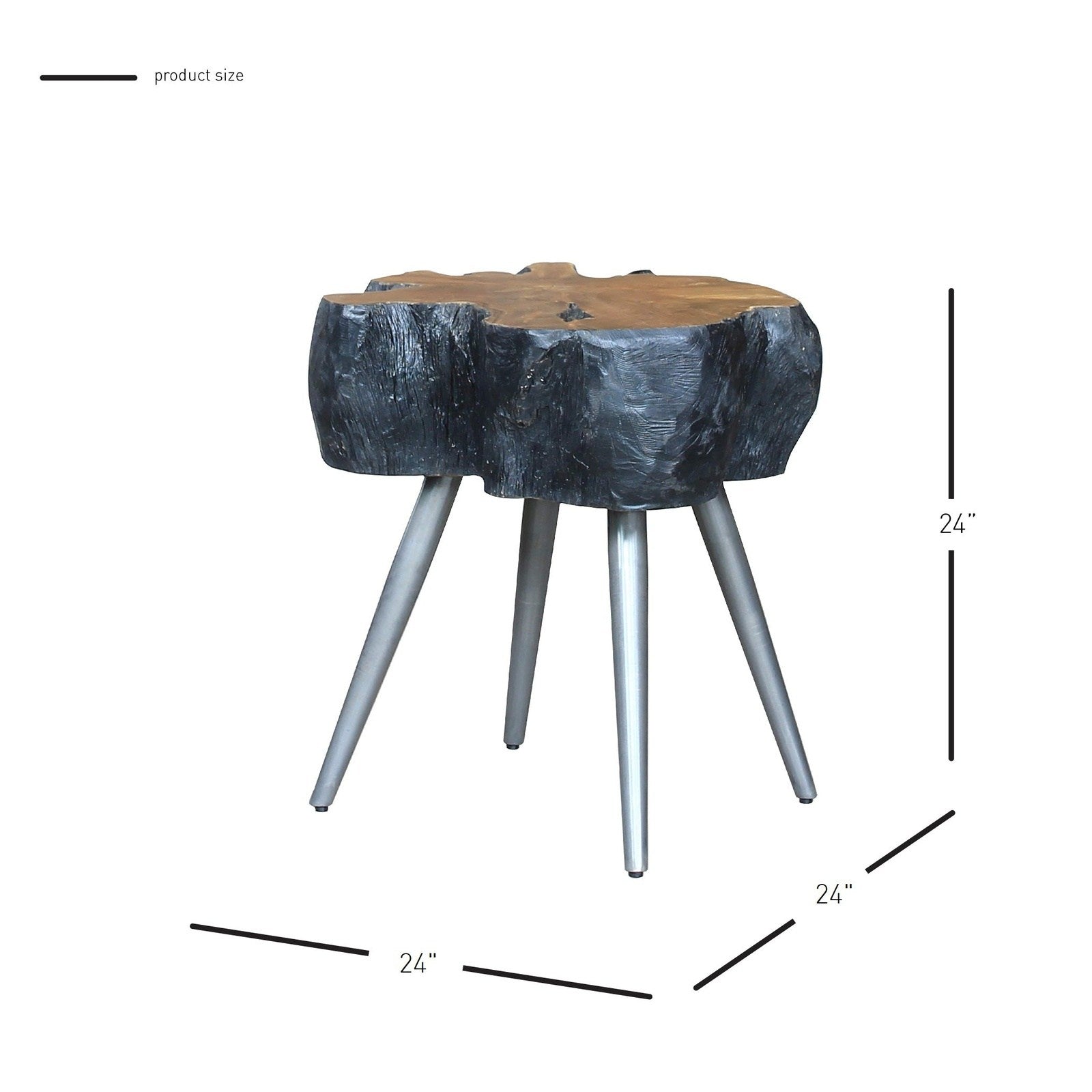 New Pacific Direct Anya Recycled Teak Root Side/ End Table 9600043 - 9600043
