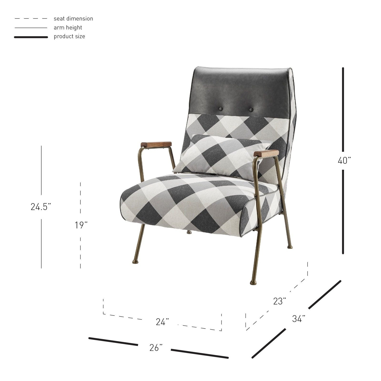 New Pacific Direct Kahlo Fabric Accent Chair -  9900057-51MN