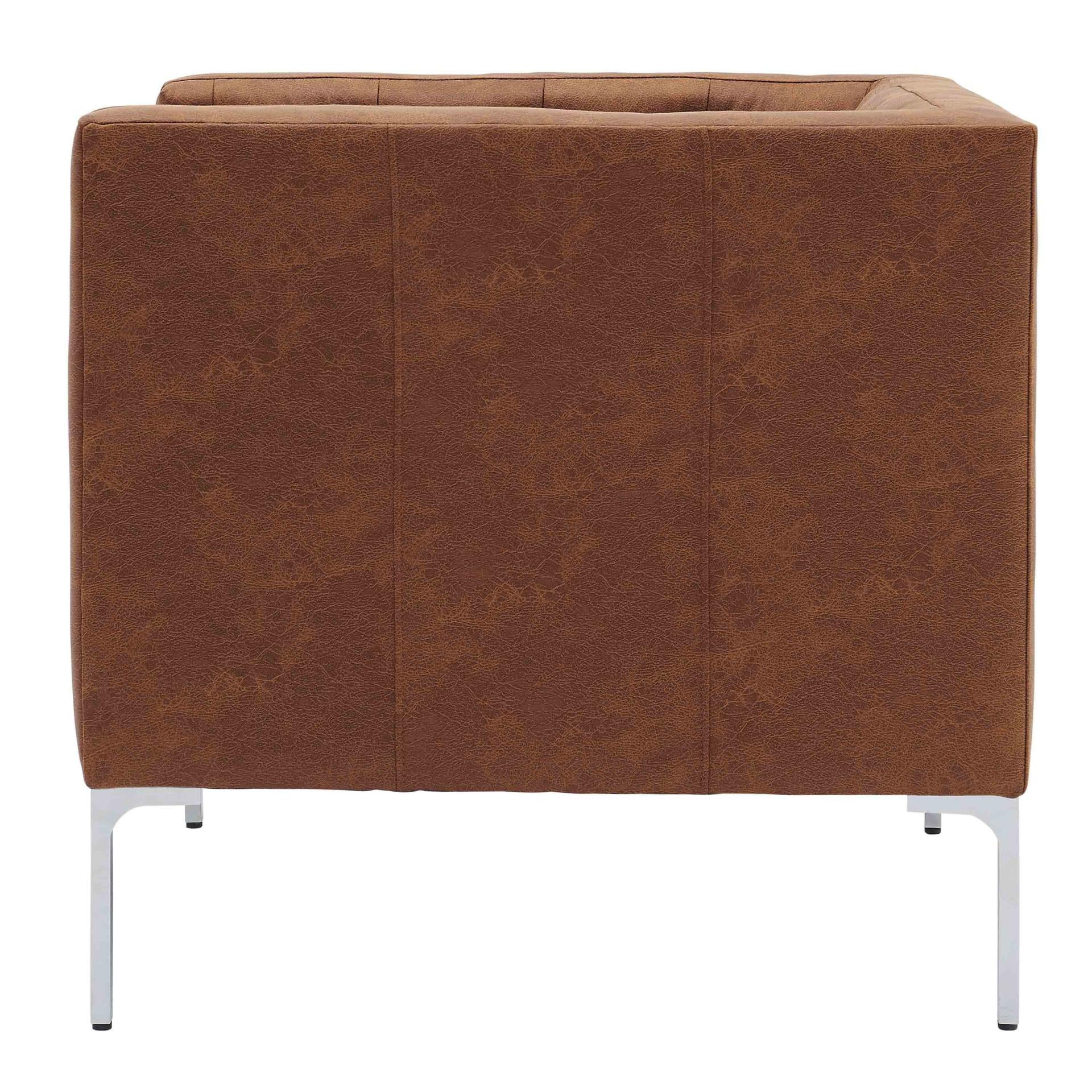 New Pacific Direct Johnson PU Leather Tufted Accent Chair -  9900072-413