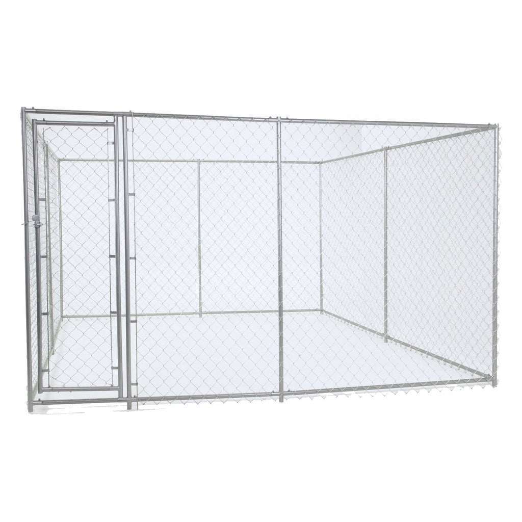 Lucky Dog 10' x 10' Heavy Duty Outdoor Chain Link Dog Kennel w/ Door (3 Pack) - 174144