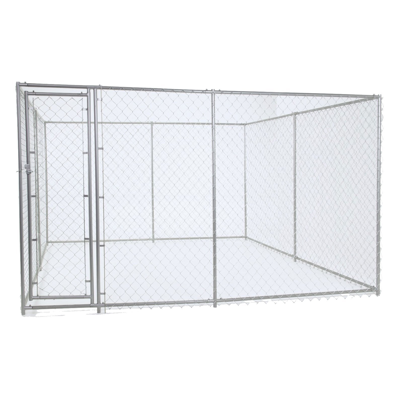 Lucky Dog 10' x 10' Heavy Duty Outdoor Chain Link Dog Kennel w/ Door (3 Pack) - 174144