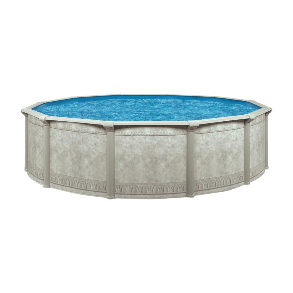 Aquarian Khaki Venetian 18ft x 52in Backyard Above Ground Swimming Pool Package - 99876