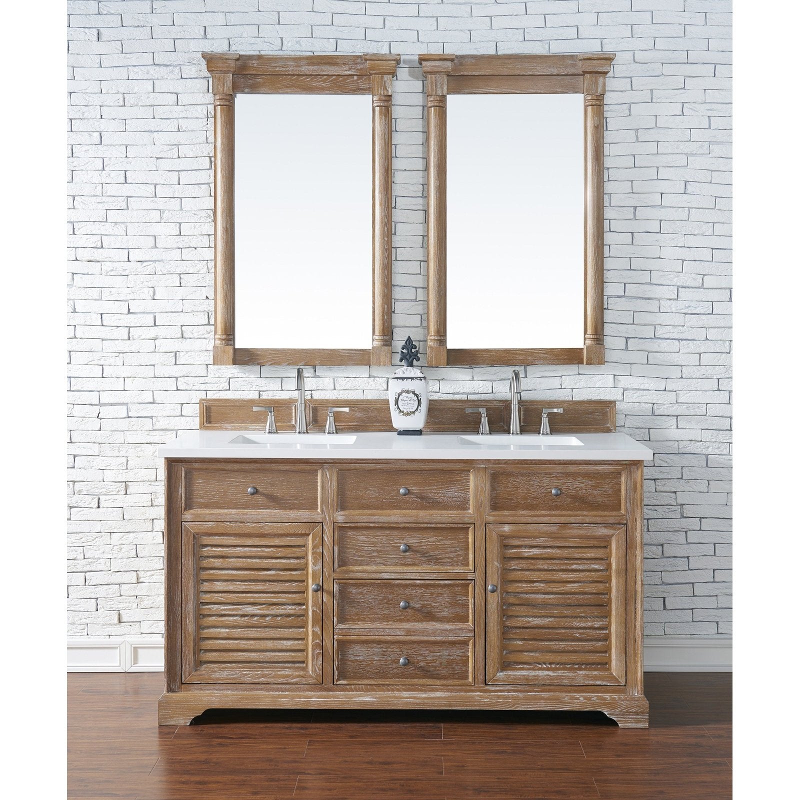 James Martin Vanities Savannah 60" Driftwood Double Vanity - 238-104-5611-3AF