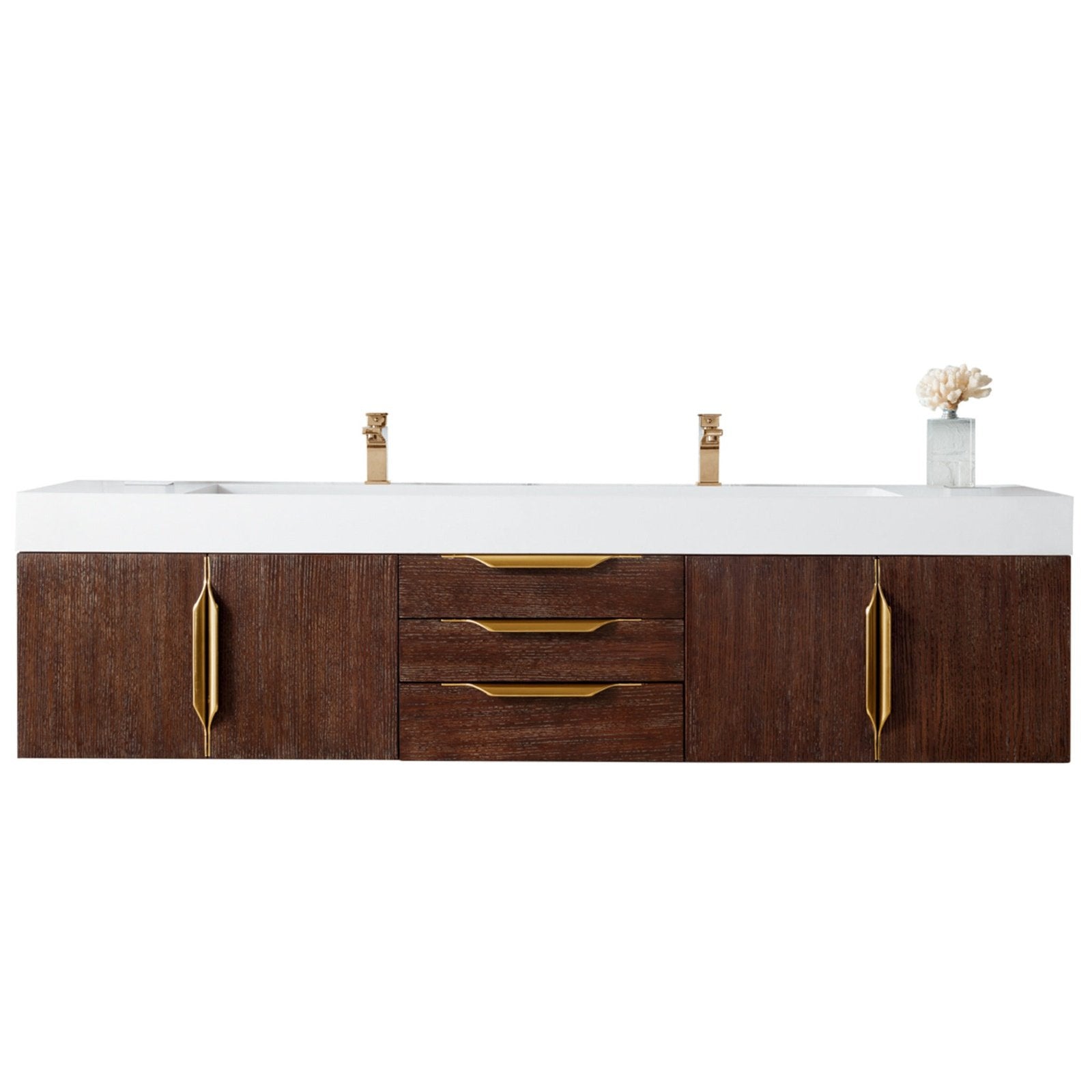 James Martin Vanities Mercer Island 72" Double Vanity - 389-V72D-AGR-G-DGG