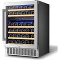 AAOBOSI 24 Inch Dual Zone Wine Cooler 46 Bottle Wine Refrigerator  - JC-145B