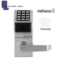 Alarm Lock Trilogy - PDL6200 - Digital PROX Lever Set - Standard Key Override w/ Door Position Switch/Request to Exit - Networx - 26D - Satin Chrome