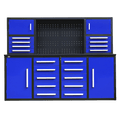 Chery Industrial AS-IS 7' Garage Storage Cabinet with Workbench 18 Drawers & 4 Cabinets & Pegboard