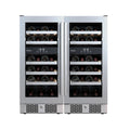 Avallon 30 Inch Wide 46 Bottle Capacity Wine Cooler with Door Locks and 4 Cooling Zones - AWC152DZDUAL